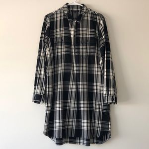 NEW Madewell Flannel Popover Dress